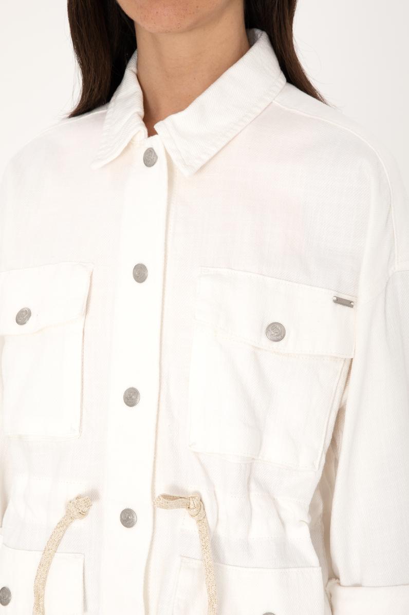 Kadın Ekru Jean Tunik Gömlek