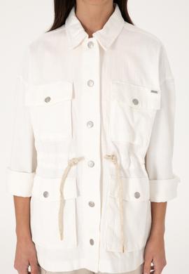 Kadın Ekru Jean Tunik Gömlek - 50300566010