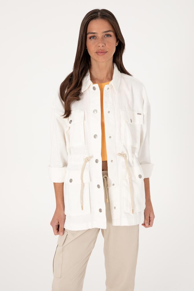 Kadın Ekru Jean Tunik Gömlek
