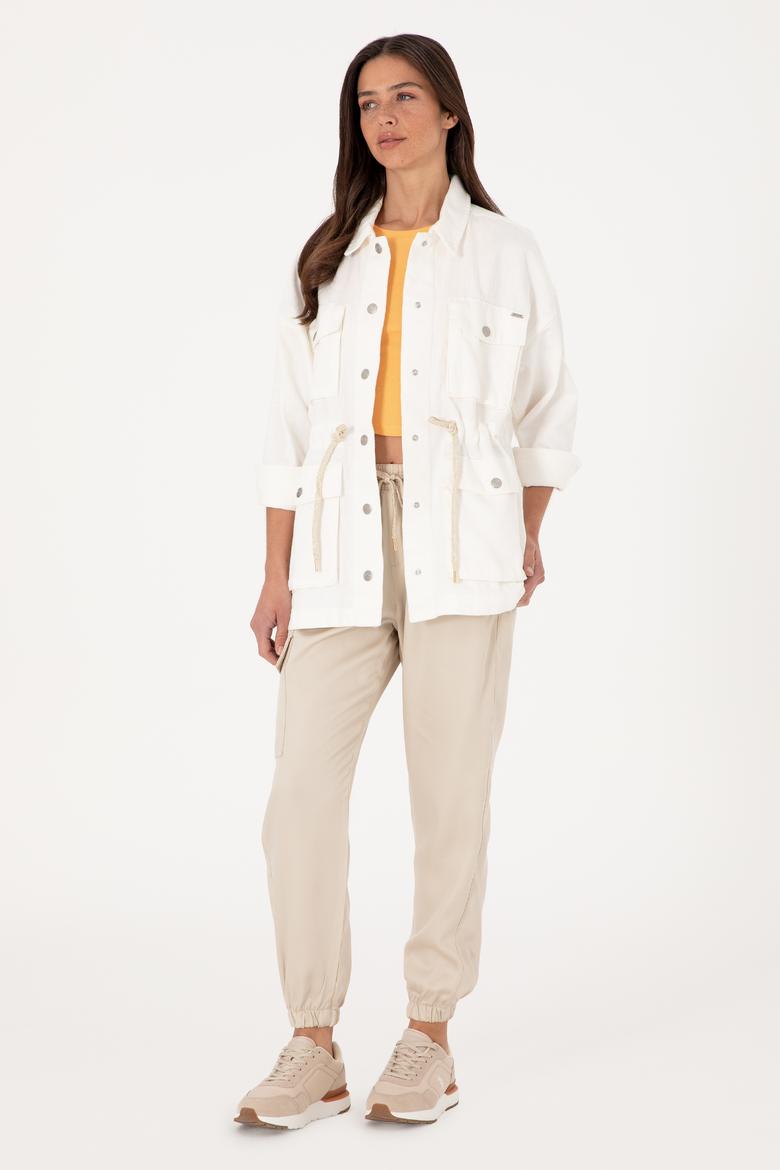 Kadın Ekru Jean Tunik Gömlek - 50300566010