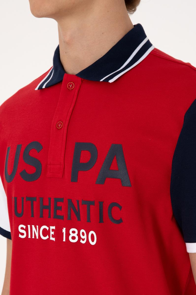 Erkek Regular Fit Kırmızı Polo Yaka Tişört