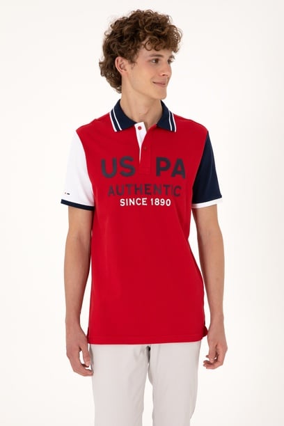 Erkek Regular Fit Kırmızı Polo Yaka Tişört