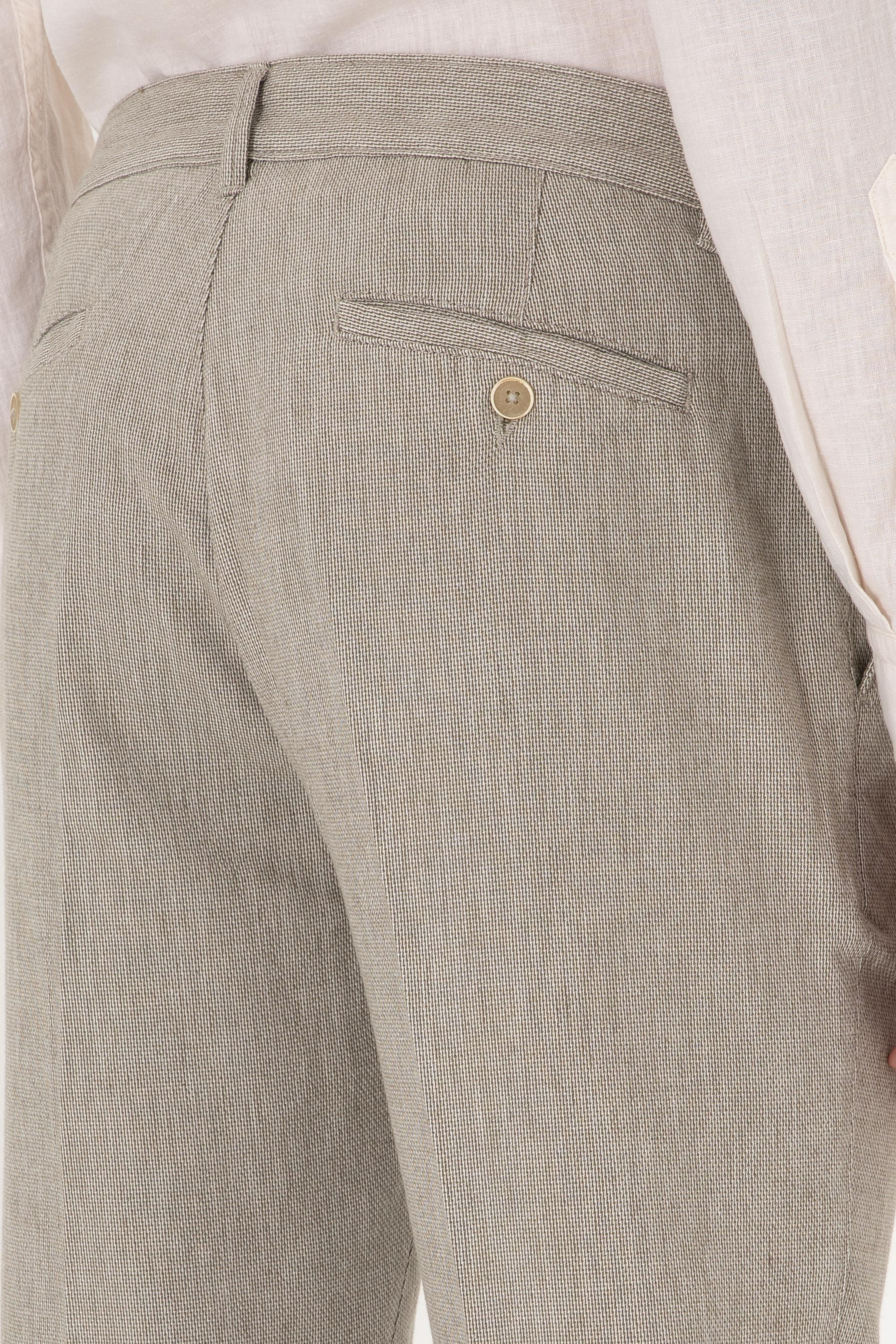 Erkek Slim Fit Su Yeşili Kanvas Pantolon