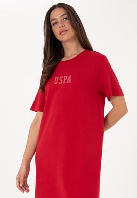 Kadın Kırmızı Bisiklet Yaka Mini Boy Örme Elbise - 50306431023