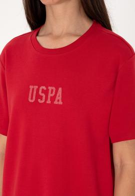 Kadın Kırmızı Bisiklet Yaka Mini Boy Örme Elbise - 50306431023