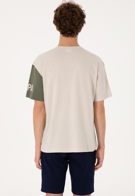 Erkek Comfort Fit Bisiklet Yaka Taş Tişört - 50306896028