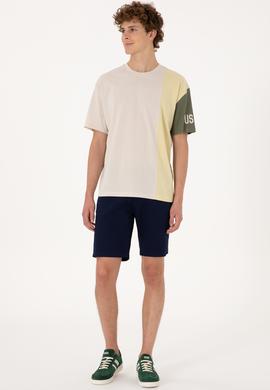 Erkek Comfort Fit Bisiklet Yaka Taş Tişört - 50306896028