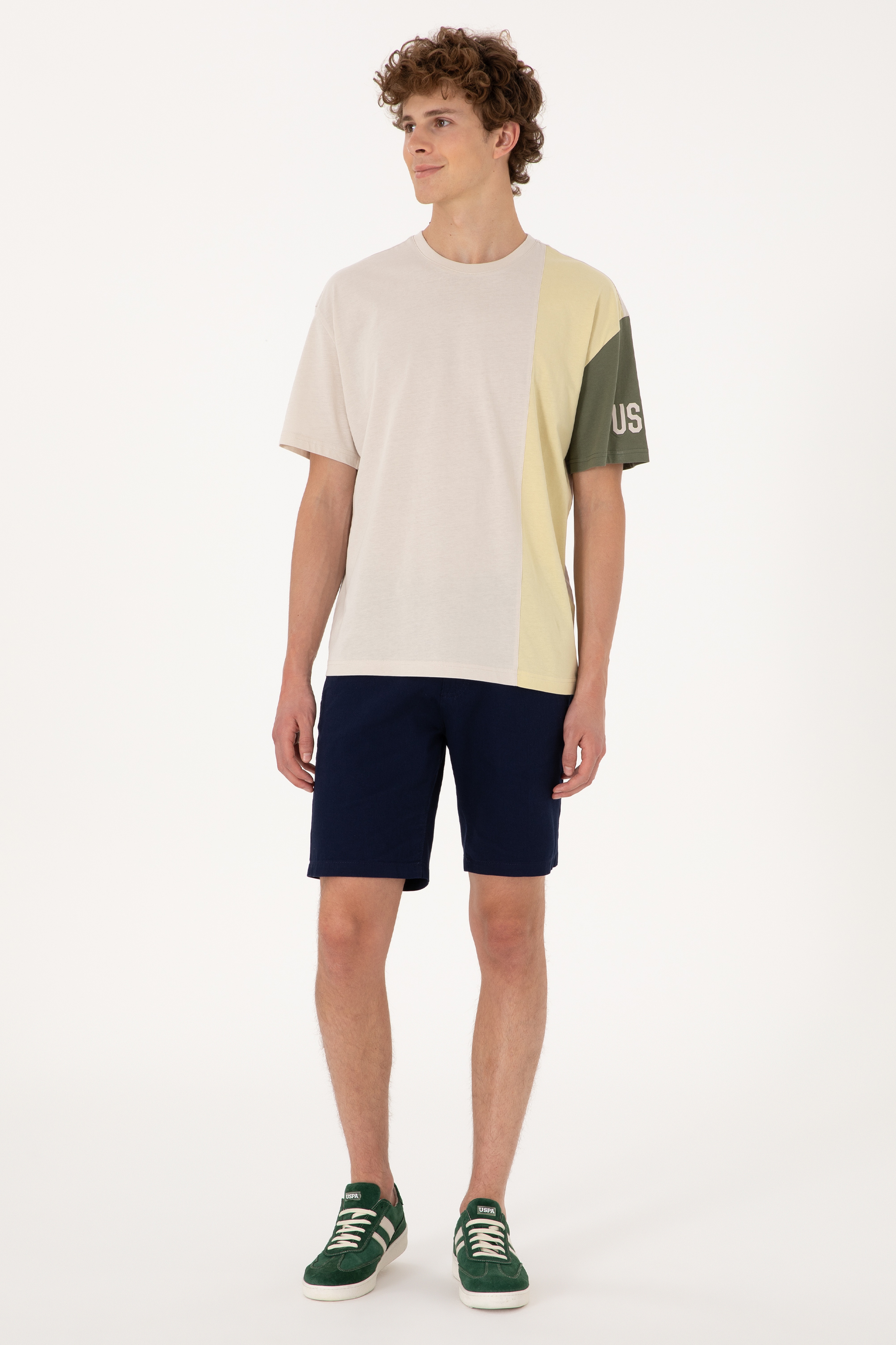 Erkek Comfort Fit Bisiklet Yaka Taş Tişört - Image 4