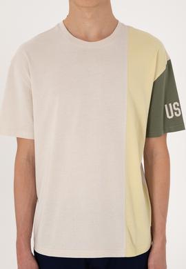 Erkek Comfort Fit Bisiklet Yaka Taş Tişört - 50306896028