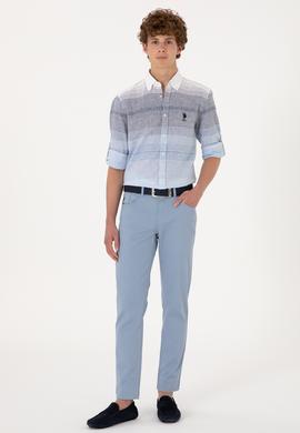 Erkek İndigo Uzun Kollu Gömlek - 50300007032