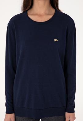 Kadın Lacivert Bisiklet Yaka Basic Kazak - 50288951005