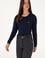 Kadın Lacivert Bisiklet Yaka Basic Kazak