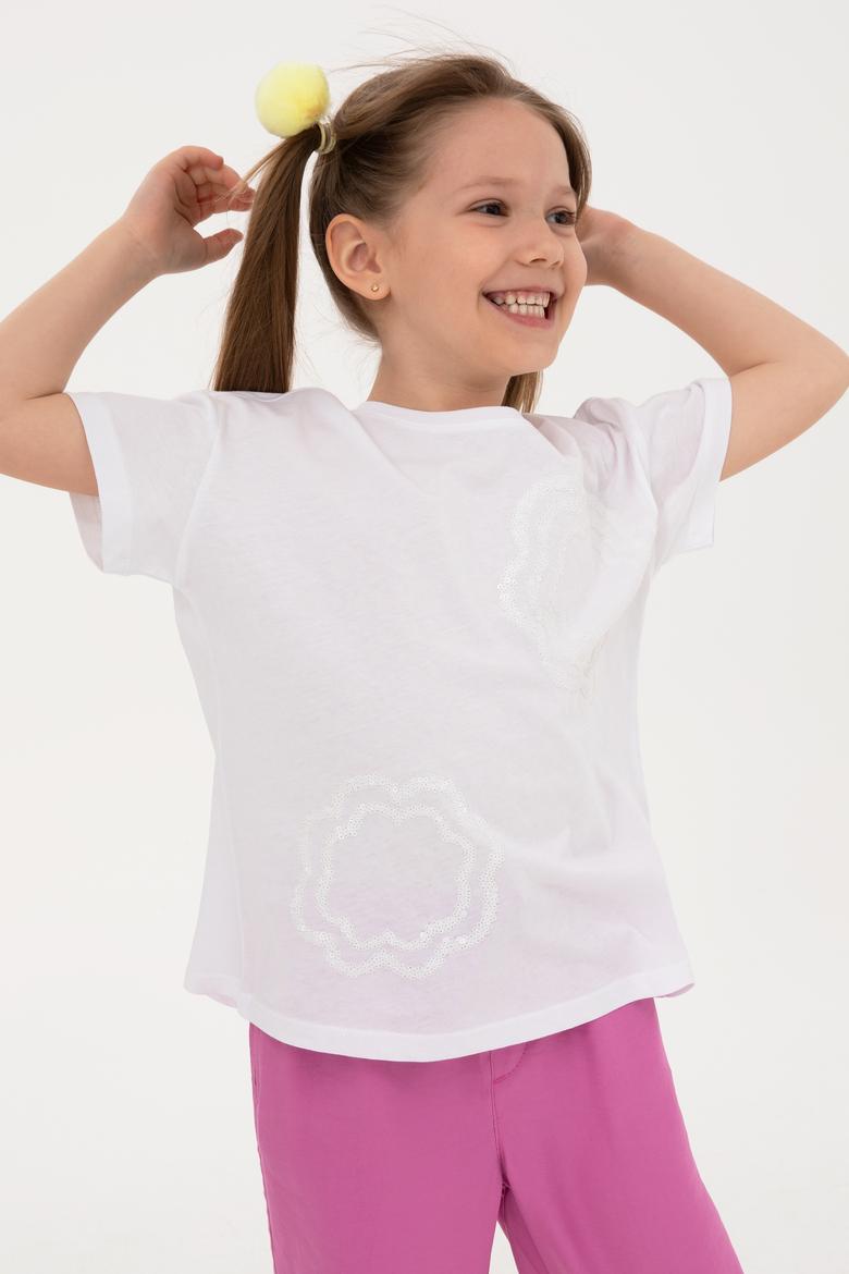 Kız Çocuk Beyaz Tişört - 50300960028