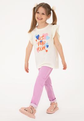 Kız Çocuk Pembe Toothpick Fit Kanvas Pantolon - 50309130021