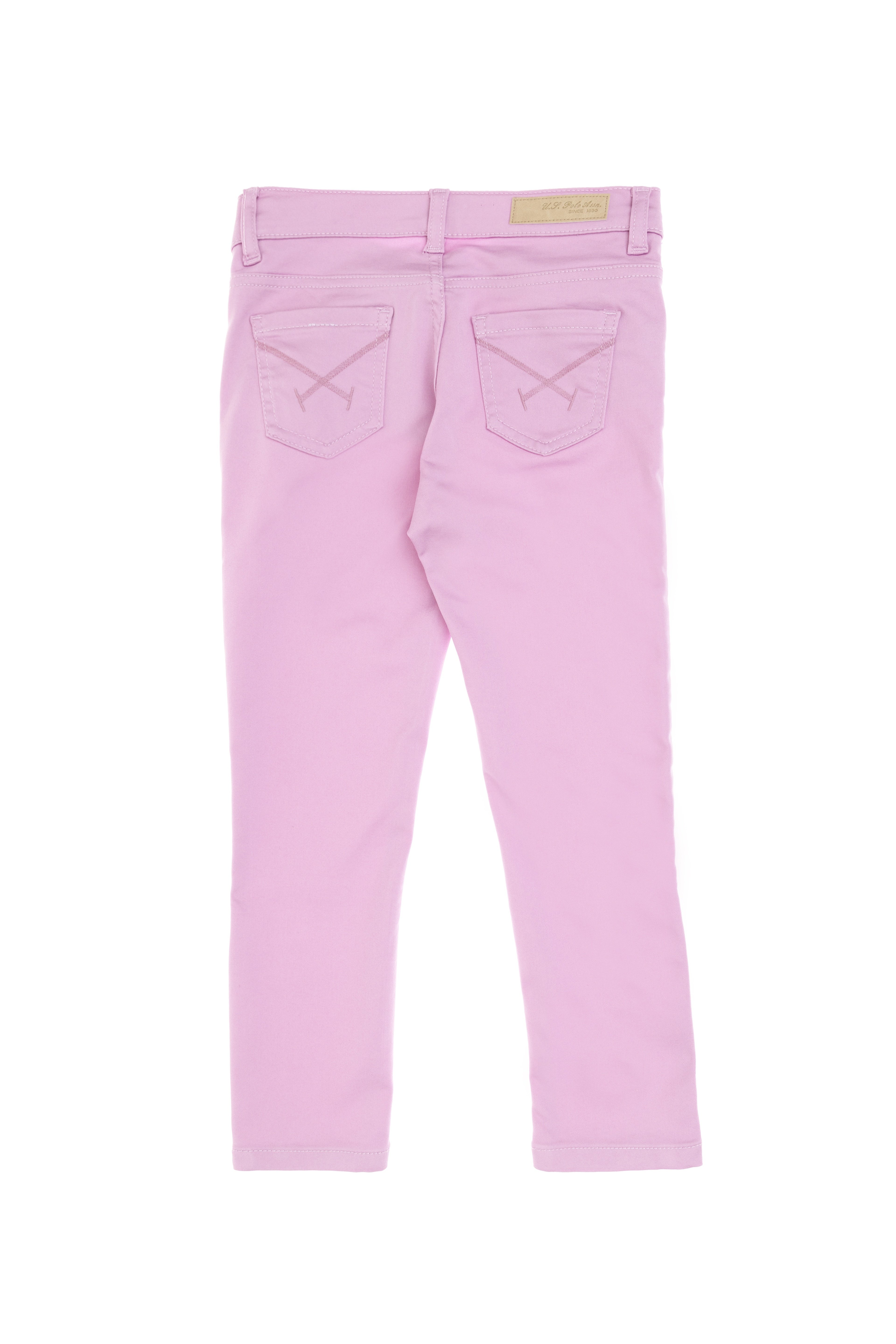 Kız Çocuk Pembe Toothpick Fit Kanvas Pantolon - Image 5