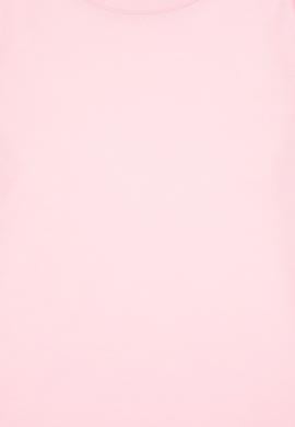 Kız Çocuk Açık Pembe Bisiklet Yaka Kısa Kol Örme Elbise - 50306268028