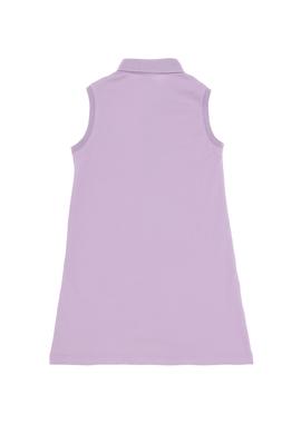 Kız Çocuk Lila Polo Yaka Kolsuz A-Form Basic Örme Elbise - 50306052038