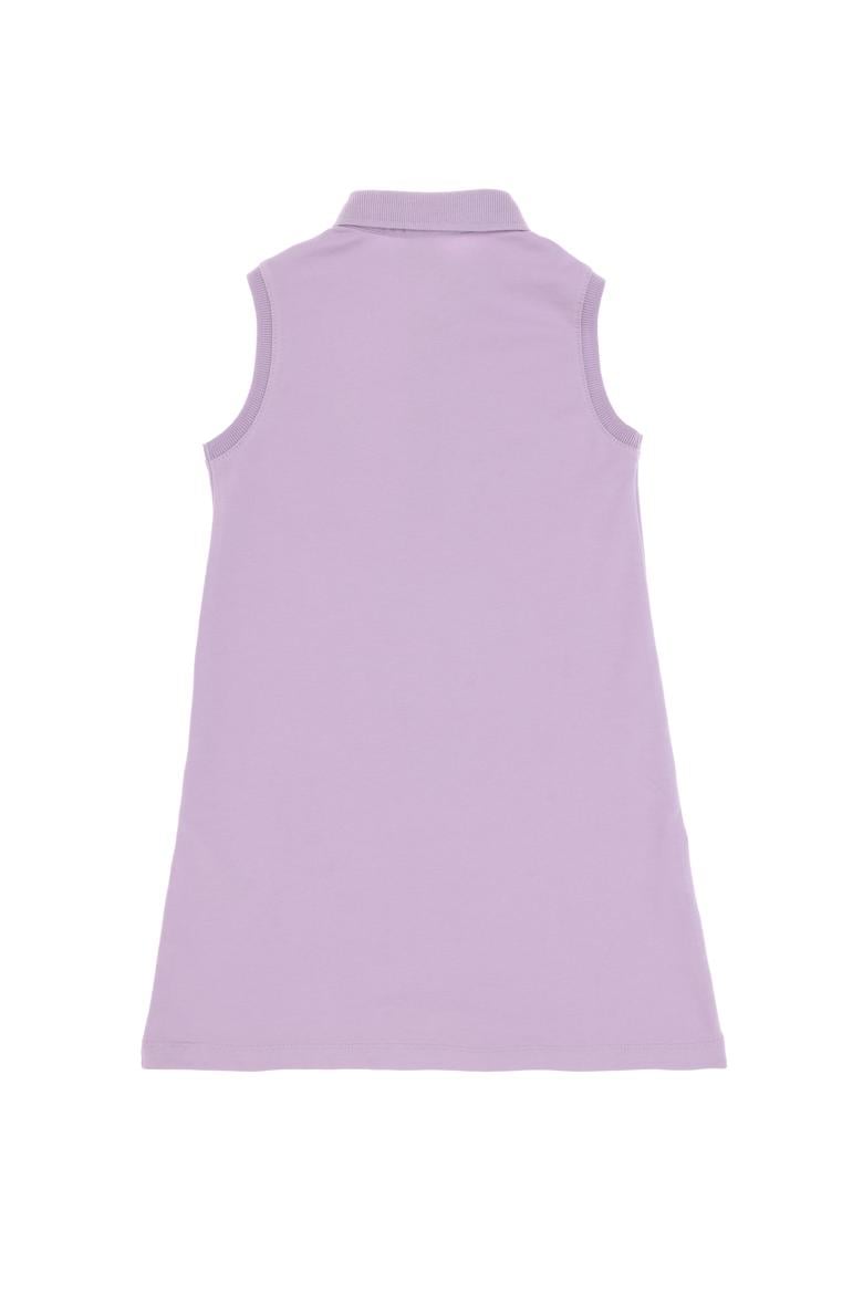 Kız Çocuk Lila Polo Yaka Kolsuz A-Form Basic Örme Elbise - 50306052038