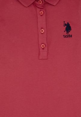 Kız Çocuk Vişne Polo Yaka Kolsuz A-Form Basic Örme Elbise - 50306052093