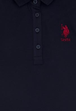 Kız Çocuk Lacivert Polo Yaka Kolsuz A-Form Basic Örme Elbise - 50306052081