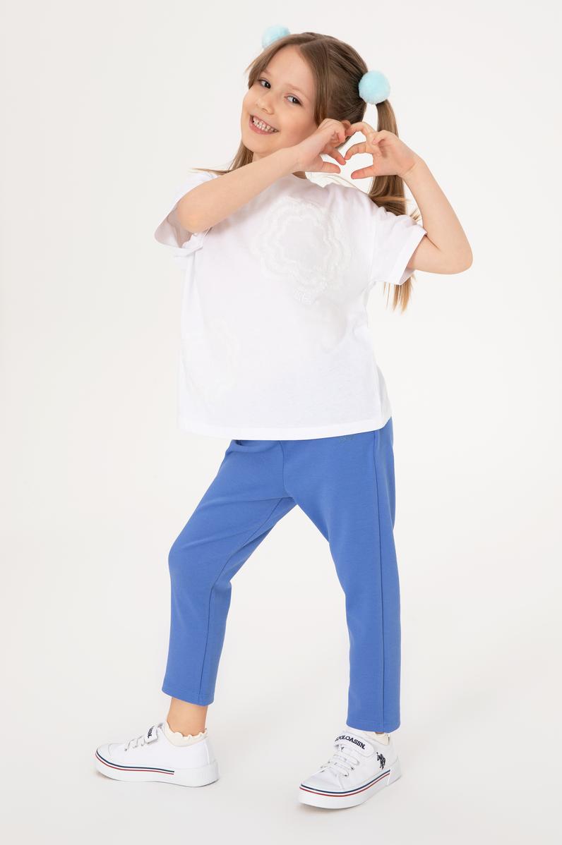 Kız Çocuk İndigo 3/4 Boy İnterlok Tayt