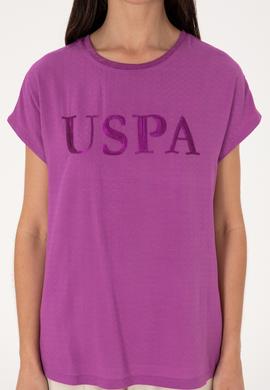 Kadın Menekşe Bisiklet Yaka Tişört - 50300777002