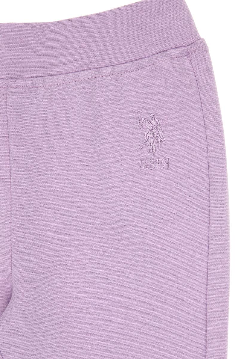 Kız Çocuk Lila 3/4 Boy İnterlok Tayt