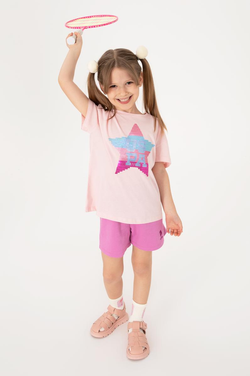 Kız Çocuk Fuşya Örme Şort