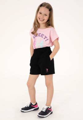 Kız Çocuk Siyah Örme Şort - 50306279056