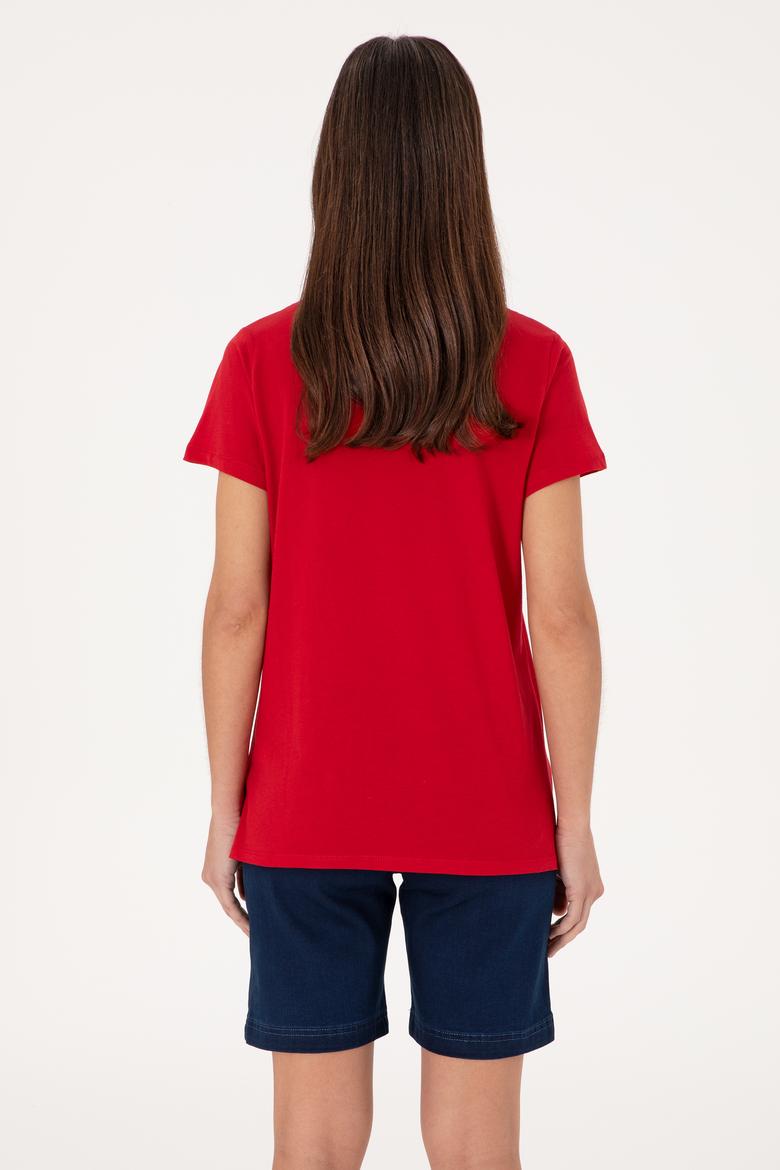 Kadın Kırmızı Tişört - 50307933031