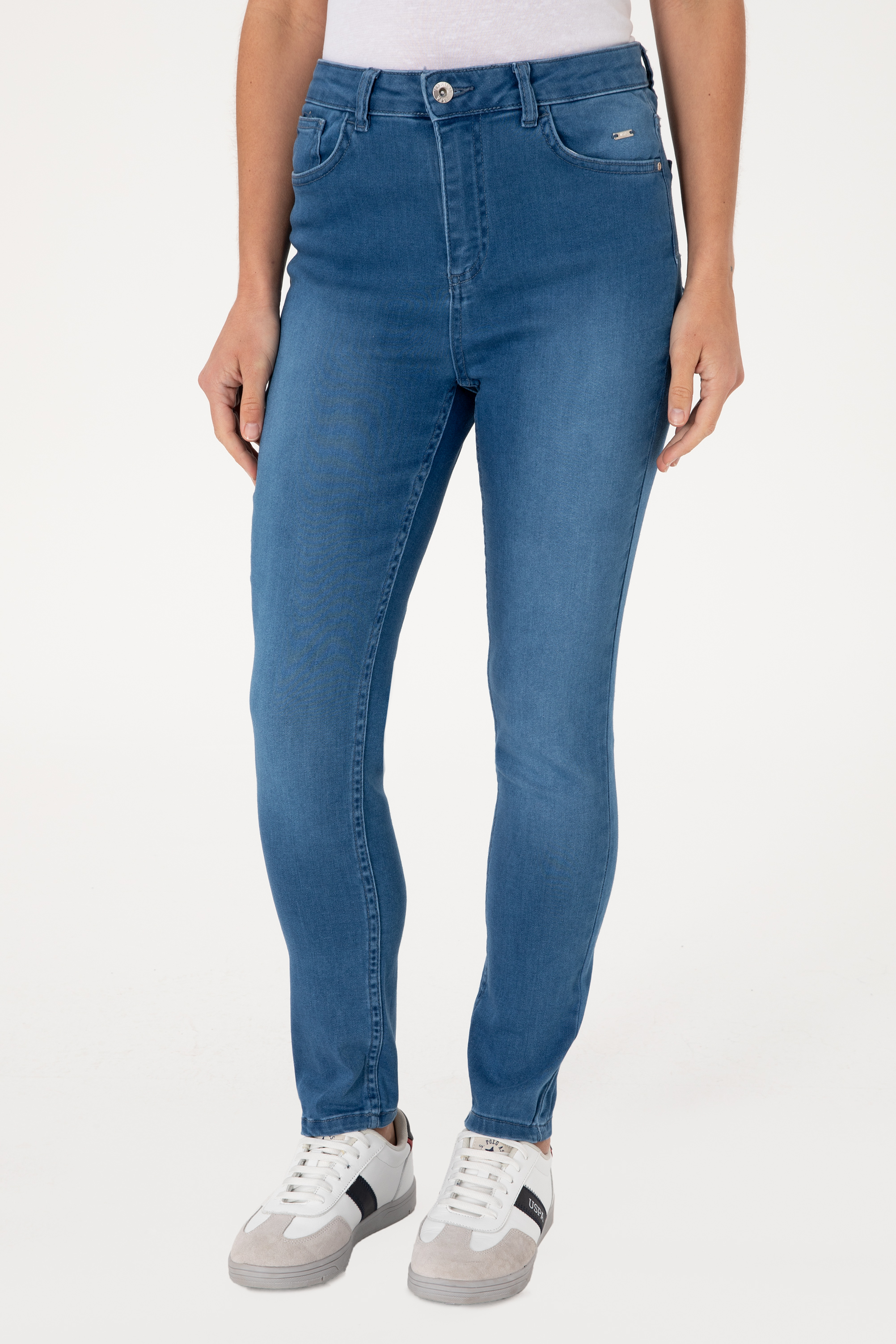 Kadın Açık Mavi Skinny High Waist Fit Jean Pantolon - Image 2