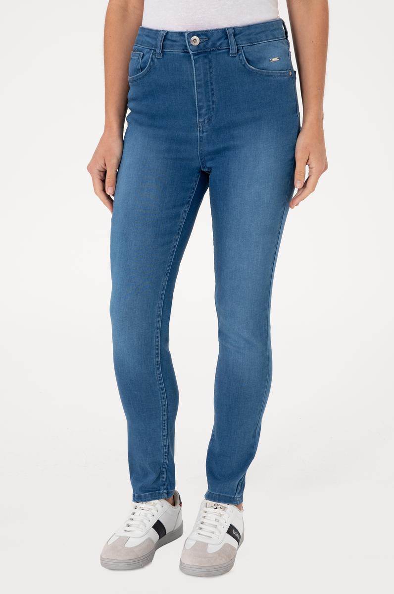 Kadın Açık Mavi Skinny High Waist Fit Jean Pantolon