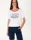 Kadın Beyaz Bisiklet Yaka Tişört