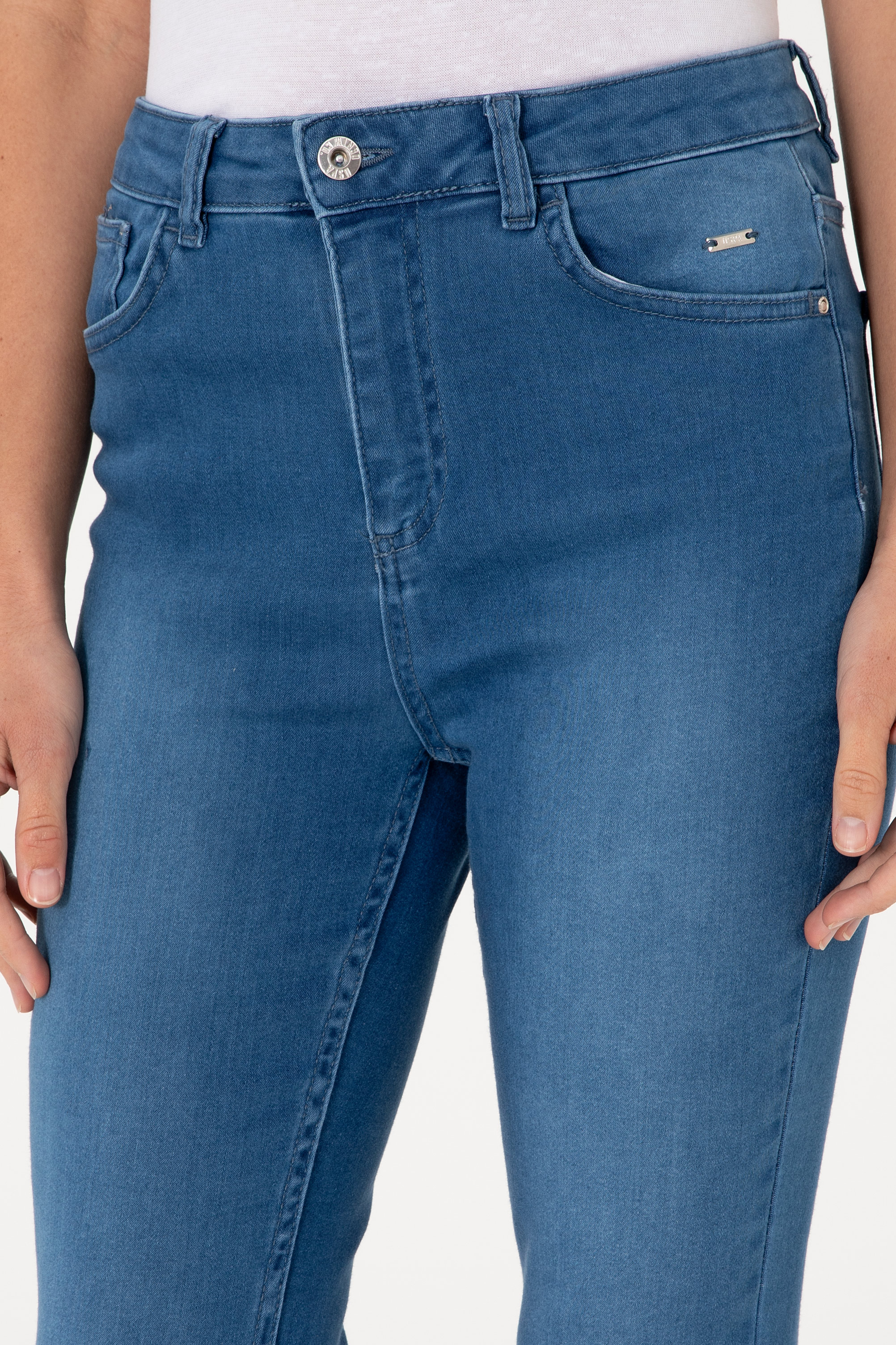 Kadın Açık Mavi Skinny High Waist Fit Jean Pantolon - Image 5