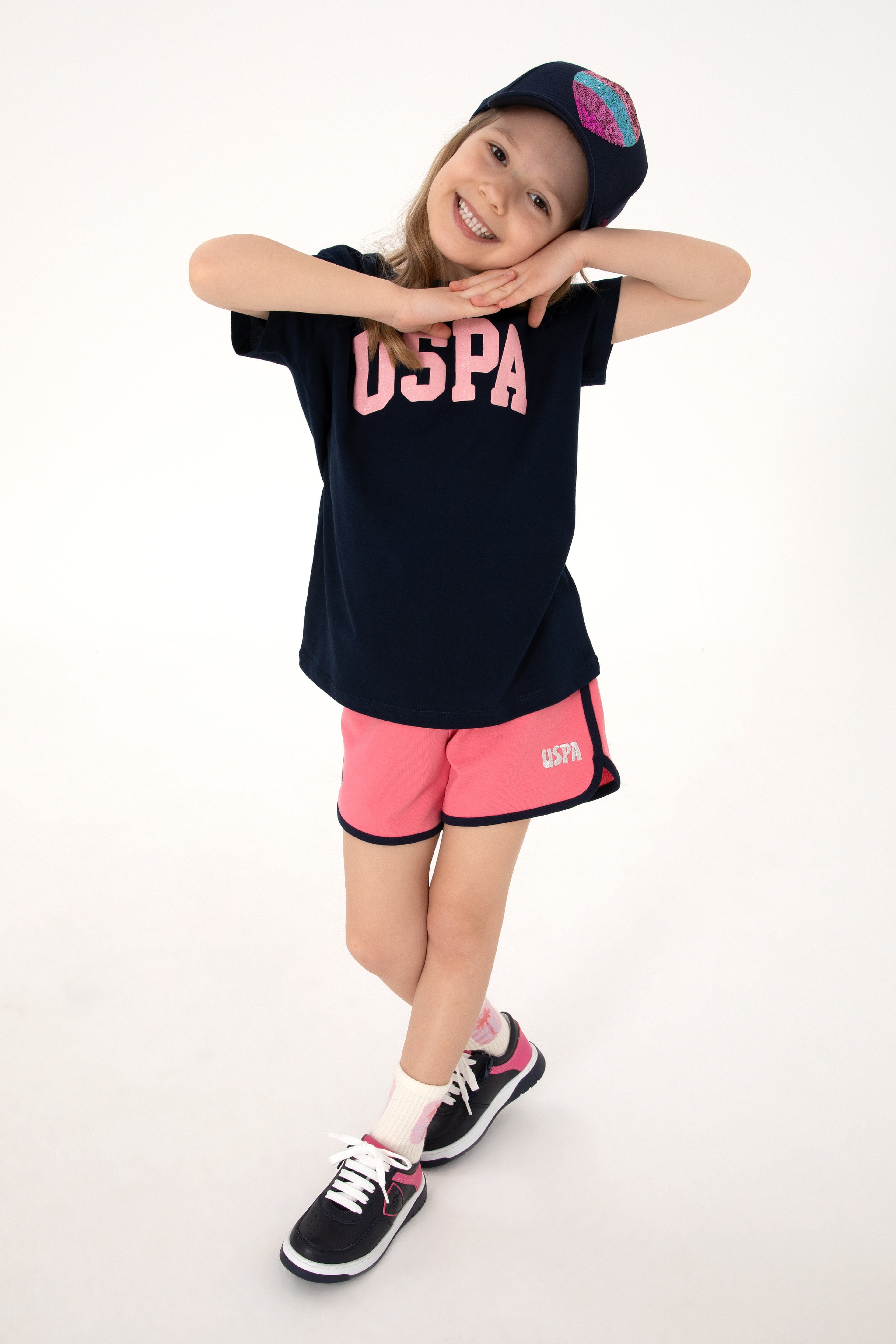 Kız Çocuk Pembe Regular Fit Örme Şort