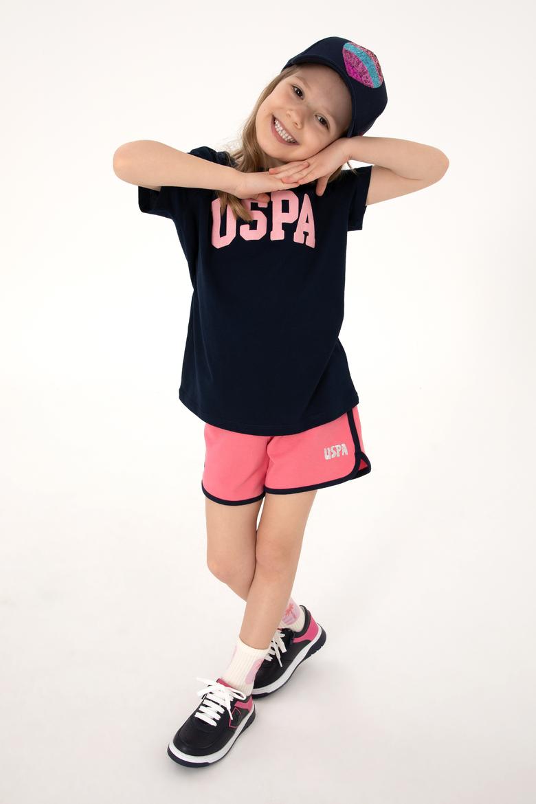 Kız Çocuk Pembe Regular Fit Örme Şort