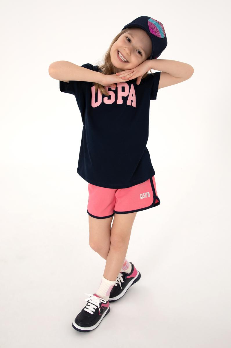 Kız Çocuk Pembe Regular Fit Örme Şort