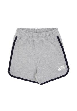 Kız Çocuk Gri Melanj Regular Fit Örme Şort - 50306297036