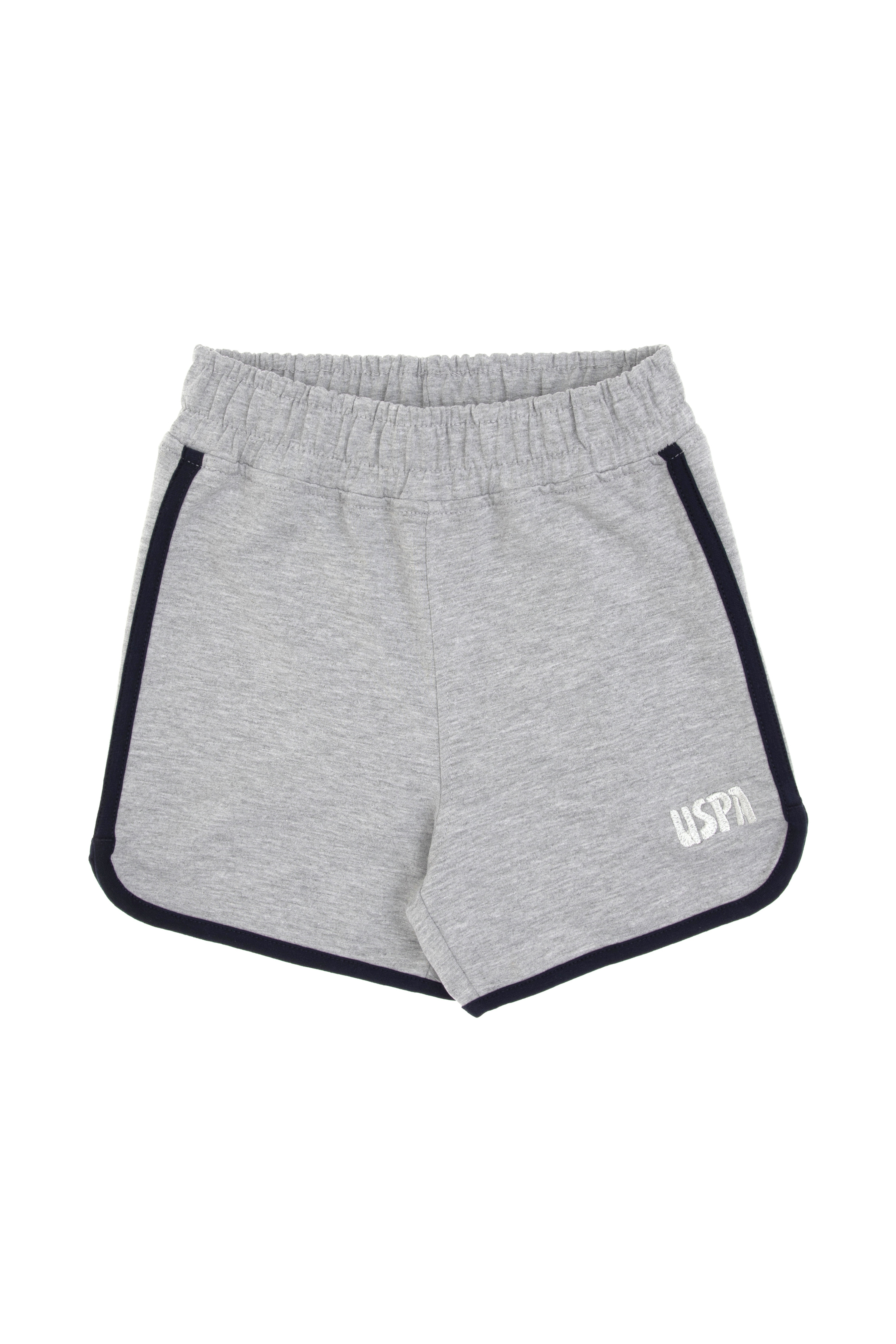 Kız Çocuk Gri Melanj Regular Fit Örme Şort