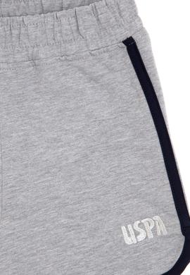 Kız Çocuk Gri Melanj Regular Fit Örme Şort - 50306297036