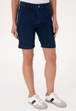 Kadın Mavi Jean Şort - 50305600005