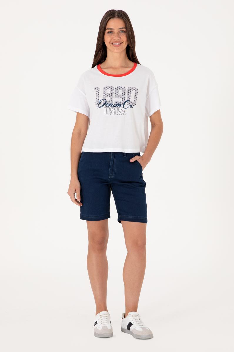 Kadın Mavi Jean Şort