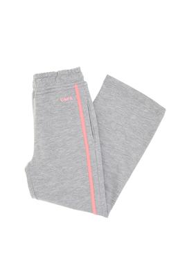 Kız Çocuk Gri Melanj Loose Fit Kenar Biyeli Eşofman Altı - 50306282066