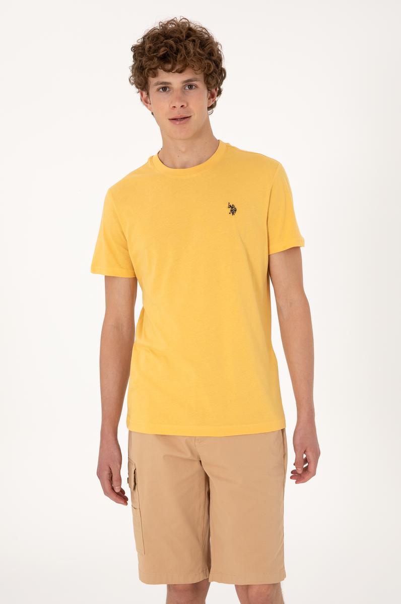 Erkek Hardal Basic Tişört