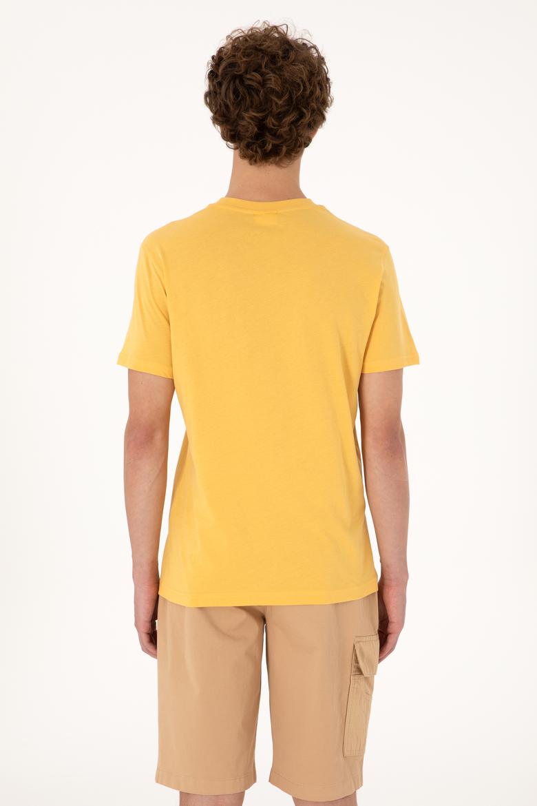 Erkek Hardal Basic Tişört - 50298015057