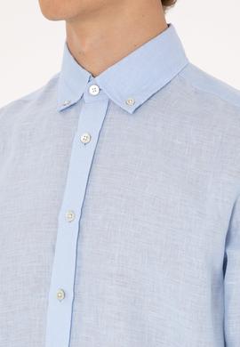 Erkek Açık Mavi Uzun Kollu Gömlek - 50299597071