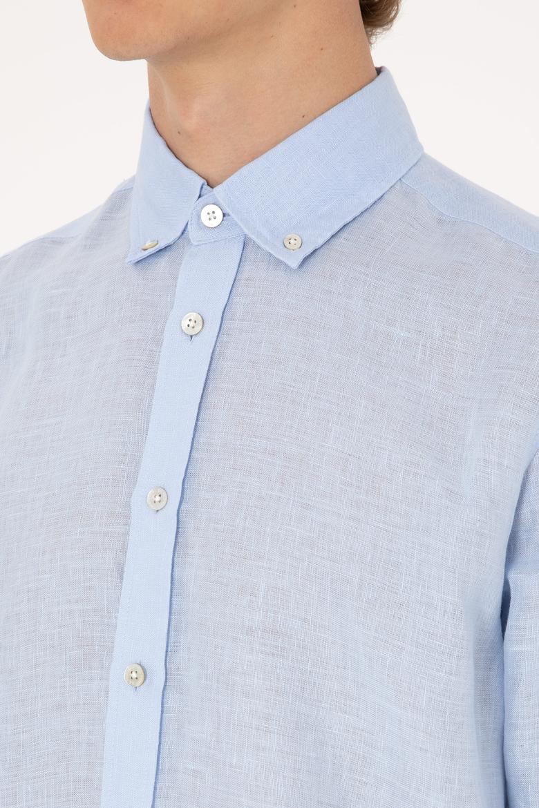 Erkek Açık Mavi Uzun Kollu Gömlek - 50299597071