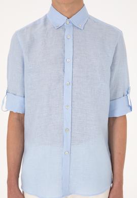 Erkek Açık Mavi Uzun Kollu Gömlek - 50299597071