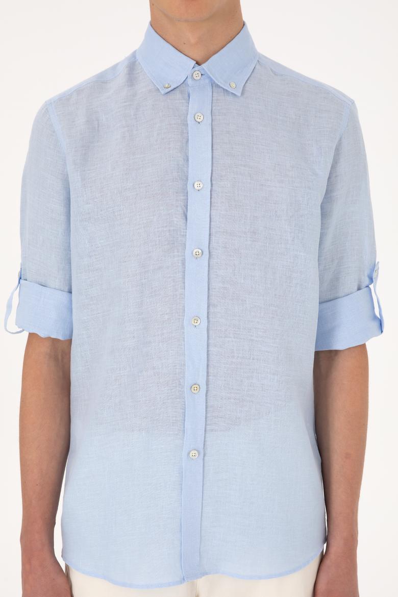 Erkek Açık Mavi Uzun Kollu Gömlek - 50299597071