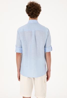 Erkek Açık Mavi Uzun Kollu Gömlek - 50299597071